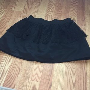 Black lace skirt